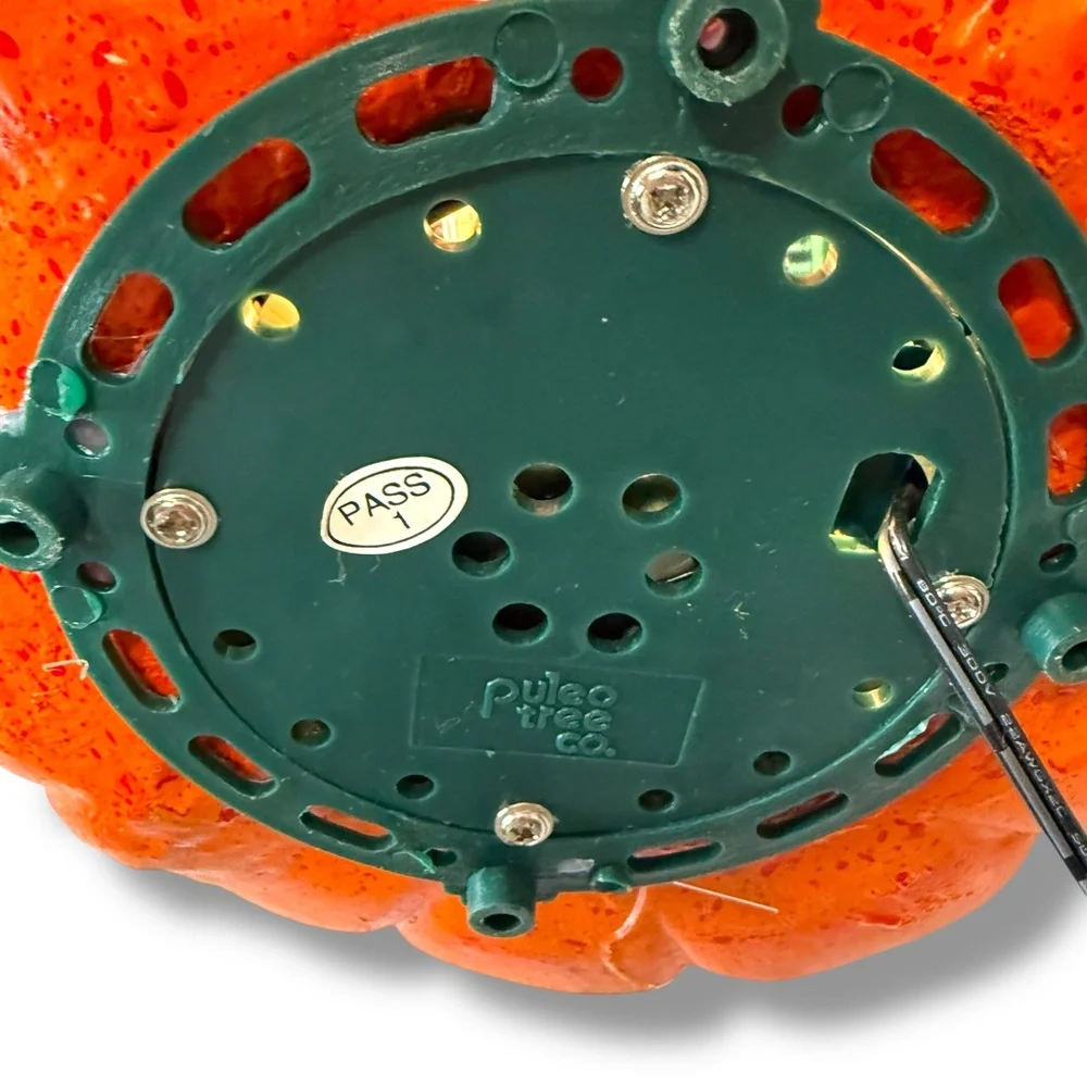 Vintage Halloween‎ PULEO 11” Fiber Optic Pumpkin Head Jack O Lantern Y2K Works